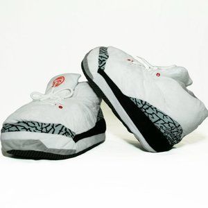 KrazeKickz Sneaker Slippers for Adults - AJ3 White
